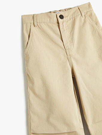 5WKG40010AD Koton Kız Çocuk Jean Pantolon BEJ