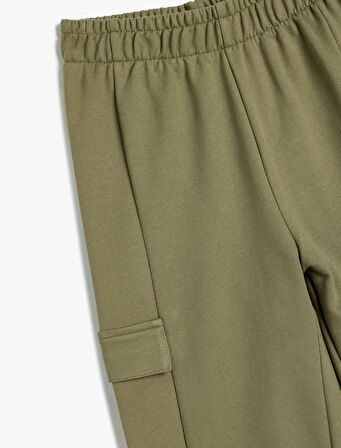 Basic Kargo Jogger Eşofman Altı Cepli Beli Lastikli