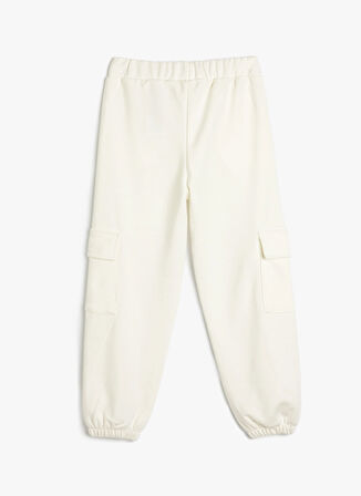 Koton Lastikli Paça Ekru Kız Çocuk Eşofman Altı 5WKG40040AK