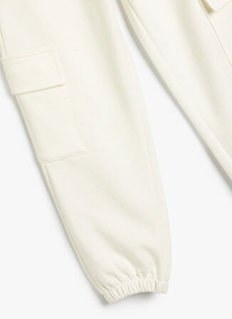 Koton Lastikli Paça Ekru Kız Çocuk Eşofman Altı 5WKG40040AK