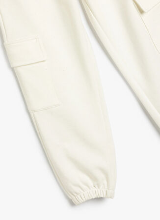 Koton Lastikli Paça Ekru Kız Çocuk Eşofman Altı 5WKG40040AK