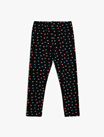 Yıldız Baskılı Pamuklu Tayt