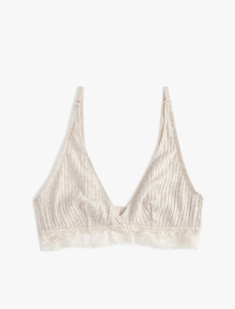Dolgusuz Balensiz Dantel Detaylı Bralet Sütyen