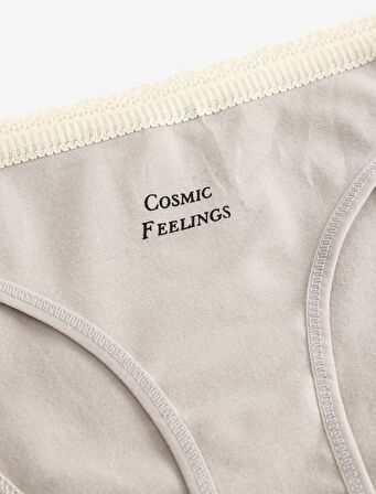 Brief Külot Normal Bel Slogan Baskılı