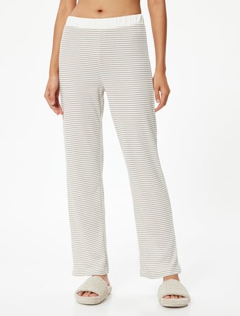Pijama Altı Dokulu Bol Paça 
