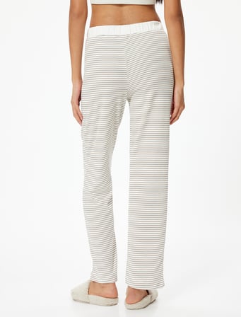 Pijama Altı Dokulu Bol Paça 