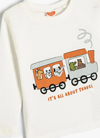 Koton Baskılı Beyaz Erkek Çocuk  T-Shirt 5WMB10001TK
