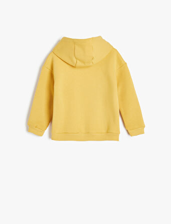 Kapşonlu Sweatshirt Kanguru Cepli Şardonlu