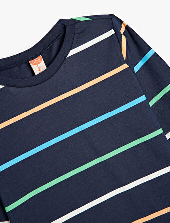 Erkek Bebek Tişört Kısa Kollu Bisiklet Yaka