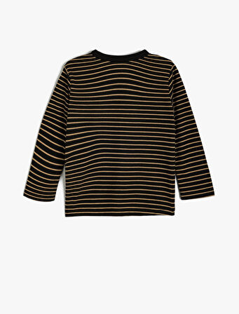 Tişört Kısa Kollu Bisiklet Yaka Tek Cep Detaylı 