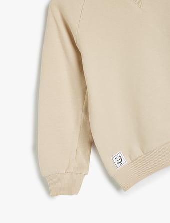 Basic Sweat Uzun Kollu Şardonlu Pamuklu