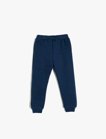 Basic Eşofman Altı Dokulu Beli Bağlamalı
