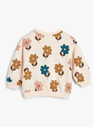 Koton Desenli Kız Çocuk Pembe Sweatshırt 5WMG10052AK