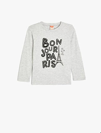 5WMG10067AK Koton Kız Çocuk Sweat GRİ