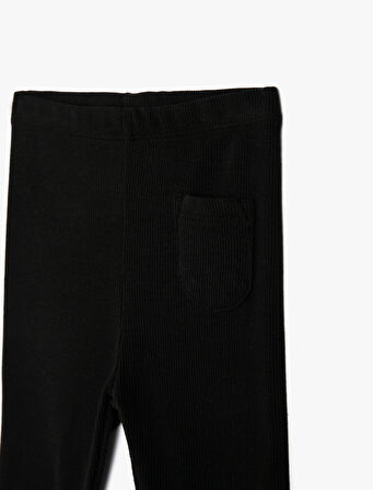 Basic Tayt Ribanalı Cep Detaylı Pamuklu