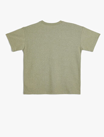 Basic Tişört Kısa Kollu Bisiklet Yaka 