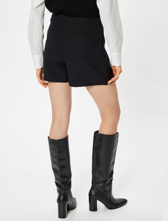 Mini Kruvaze Şort Etek Slim Fit Standart Bel