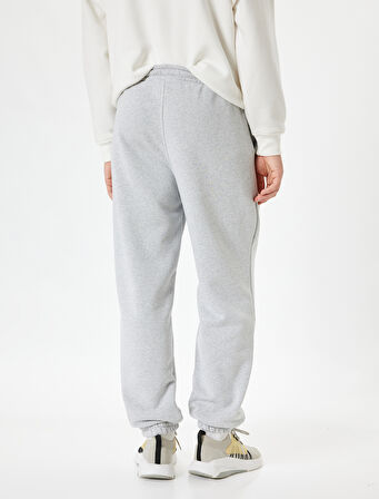 Beli Bağcıklı Cep Detaylı Şardonlu Jogger Spor Eşofman Altı
