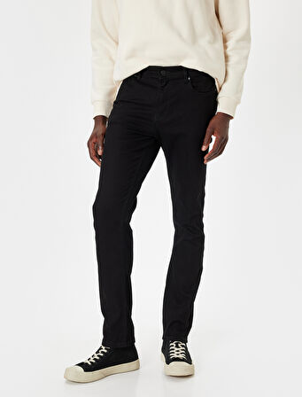 Slim Fit Kot Pantolon Normal Bel - Brad Jean
