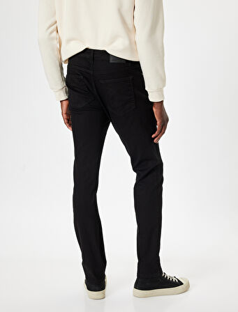 Slim Fit Kot Pantolon Normal Bel - Brad Jean