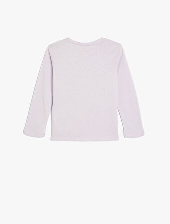 Unicorn Tişört Uzun Kollu Bisiklet Yaka Pamuklu