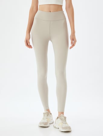 Basic Spor Tayt Yüksek Bel Skinny Fit İnterlok