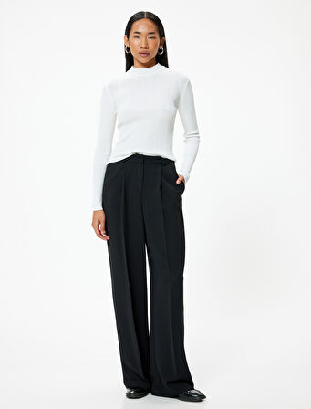 Balıkçı Yaka Triko Kazak Uzun Kollu