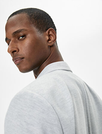 Blazer Ceket Slim Fit Cep Detaylı Düğmeli