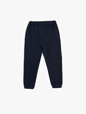 Eşofman Altı Beli Lastikli Düğme Detaylı Cepli