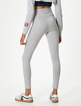 Basic Spor Tayt Yüksek Bel Yumuşak Tuşe Slim Fit