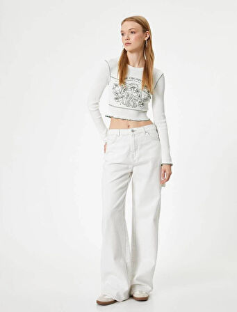 5WAL10042IK Koton Kadın Sweat EKRU