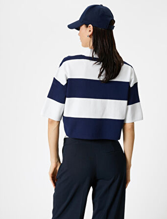 Polo Yaka Kazak Oversize Kısa Kollu