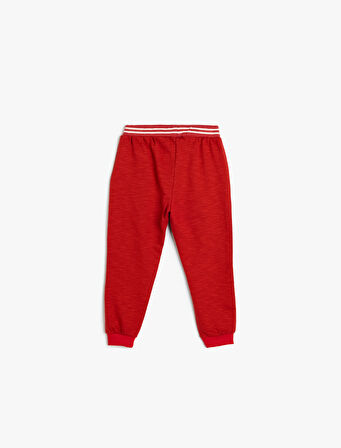 Jogger Eşofman Altı Beli Bağlamalı Pamuklu Şardonlu