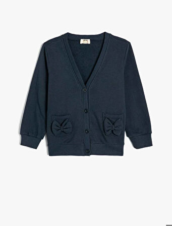 5WKG10001AK Koton Kız Çocuk Sweat LACİVERT