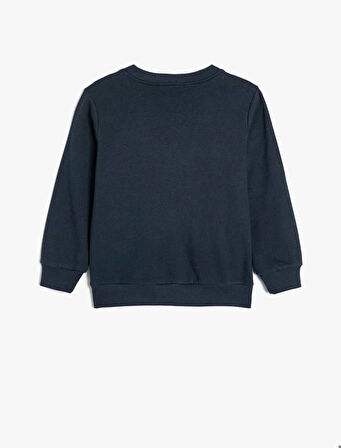 5WKG10001AK Koton Kız Çocuk Sweat LACİVERT