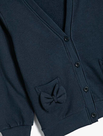 5WKG10001AK Koton Kız Çocuk Sweat LACİVERT