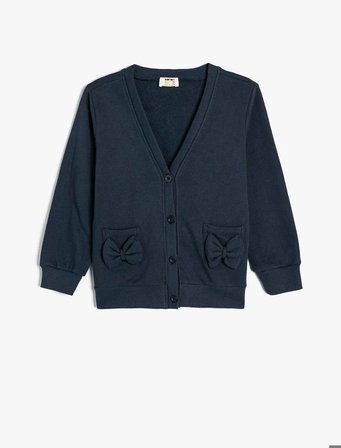 5WKG10001AK Koton Kız Çocuk Sweat LACİVERT