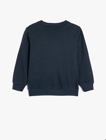 5WKG10001AK Koton Kız Çocuk Sweat LACİVERT