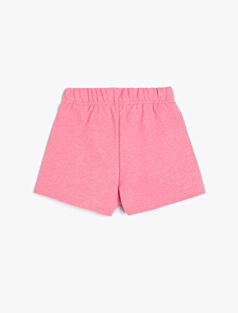 Şort Beli Bağlamalı Baskı Detaylı 