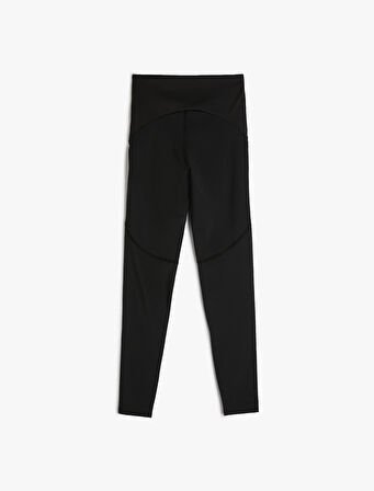 Yüksek Bel Spor Tayt Slim Fit Dikiş Detaylı