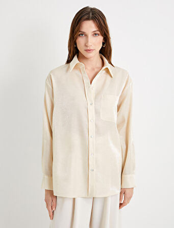 Gömlek Cep Detaylı Uzun Kollu 