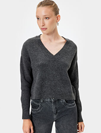 V Yaka Triko Kazak Uzun Kollu Dokulu 