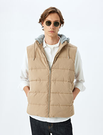 Şişme Yelek Slim Fit Fermuarlı