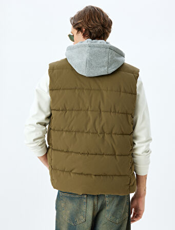 Şişme Yelek Slim Fit Fermuarlı