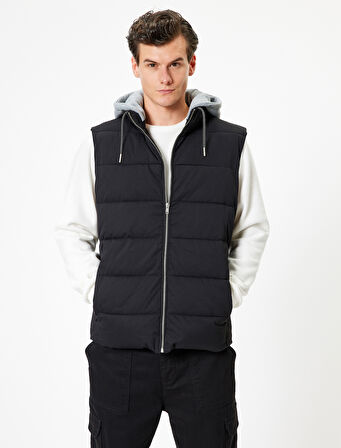 Şişme Yelek Slim Fit Fermuarlı