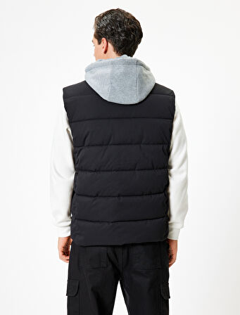 Şişme Yelek Slim Fit Fermuarlı