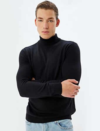 Triko Kazak Basic Uzun Kollu Viskon ve Yün Karışımlı