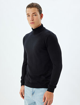 Triko Kazak Basic Uzun Kollu Viskon ve Yün Karışımlı