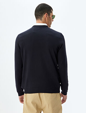 Triko Kazak Basic Bisiklet Yaka Uzun Kollu 