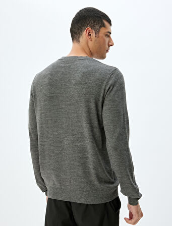 Triko Kazak Basic Bisiklet Yaka Uzun Kollu 